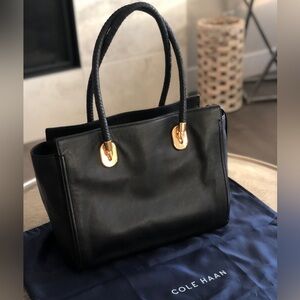 Cole Haan Black Leather Tote